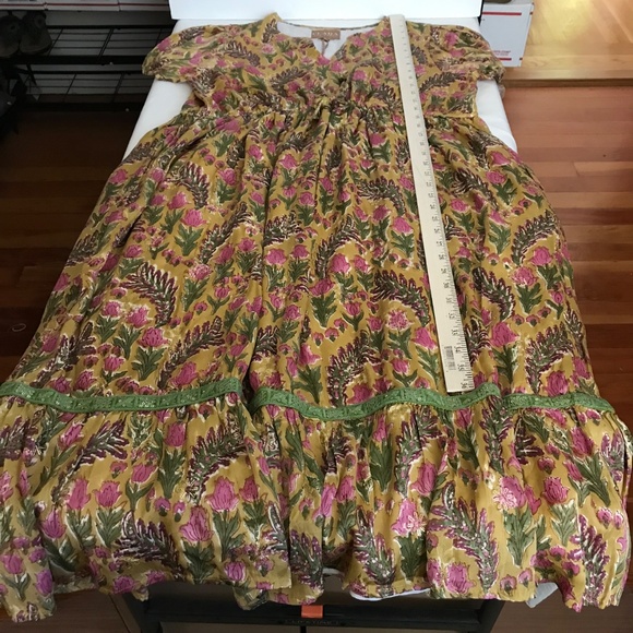 CLARA THE LABEL Marina Midi Maxi Dress Floral Golden Blossom Women’s Size Large - Picture 13 of 16